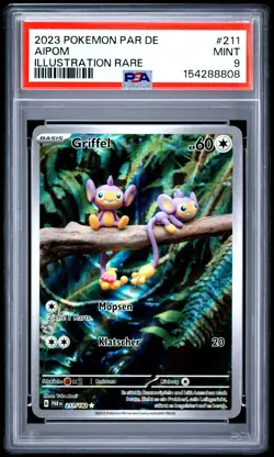 2023 POKEMON GERMAN PAR DE-PARADOX RIFT ILLUSTRATION RARE #211 AIPOM PSA 9 - Image 1