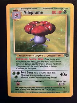 Pokemon TCG Vileplume Jungle 15/64 Holo Unlimited Holo Rare - Image 1