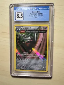 Pokemon TCG Excadrill Omega Barrage CGC 8.5 Holo Rare Primal Clash 97/160 2015 - Image 1