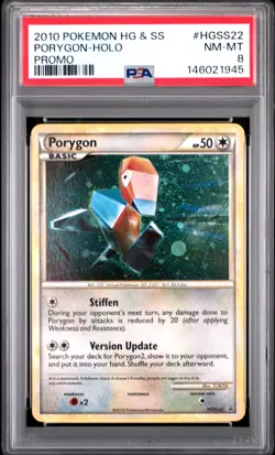 2010 POKEMON HEARTGOLD & SOULSILVER PROMO #HGSS22 PORYGON-HOLO PSA 8 - Image 1