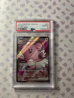 PSA 10 2024 Pokemon TWM EN Twilight Masquerade #201 Blissey ex Full Art Rare - Image 1