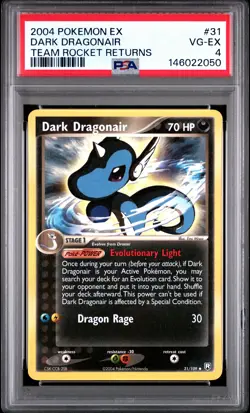 2004 POKEMON EX TEAM ROCKET RETURNS #31 DARK DRAGONAIR PSA 4 - Image 1