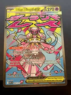 Pokemon TCG Mega Diancie EX 267/217 Ascended Heroes Mega Attack Rare NM - Image 1