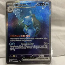 Pokemon Blastoise ex 200/165 SV: Scarlet & Violet 151 Ultra Rare Holo English - Image 3