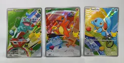 Pokemon First Partner Illustration Collection Series 1 Kanto Gen 1 Starters Set - Image 1
