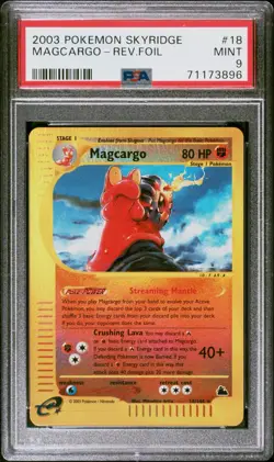 2003 POKEMON SKYRIDGE #18 MAGCARGO-REV.FOIL Psa 9 - Image 1