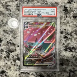 2021 Pokemon PSA 9 Venusaur VMAX #SWSH102 Sword & Shield Battle Box Promo - Image 1