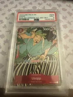 2024 ONE PIECE ENGLISH VERSION 1ST ANNIVERSARY SET #004 USOPP PSA 9 - Image 1