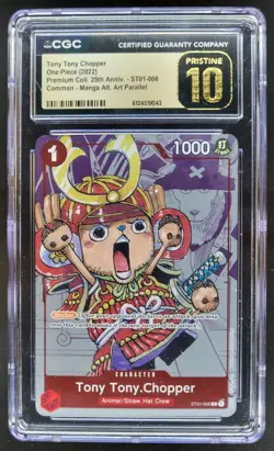 2022 ONE PIECE TONY TONY CHOPPER PROMO ST01-006 CGC 10 PRISTINE H PT - Image 1