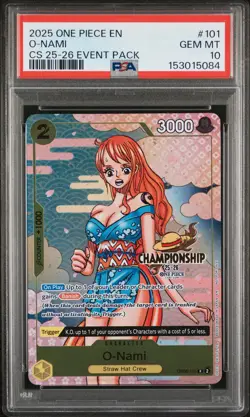2025 ONE PIECE CHAMPIONSHIP 2025-26 EVENT PACK #101 O-NAMI PSA 10 - Image 1