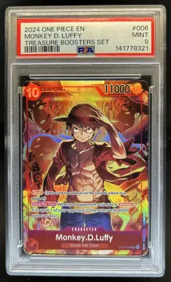 2023 One Piece The Three Captains ST10 Monkey.D.Luffy Super Rare #ST10-006 PSA 9 - Image 1