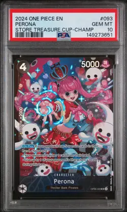 2024 ONE PIECE PROMOS STORE TREASURE CUP-CHAMPION #093 PERONA PSA 10 - Image 1