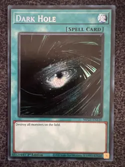 Yugioh Dark Hole MP25-EN130 Prismatic Secret Rare 1st Edition NM - Image 1