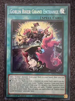 Yugioh Goblin Biker Grand Entrance MP25-EN056 Prismatic Secret Rare 1st Ed NM - Image 1