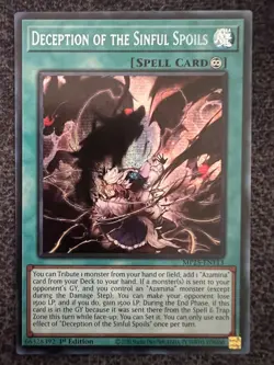 Yugioh Deception of the Sinful Spoils MP25-EN113 Prismatic Secret Rare NM - Image 1