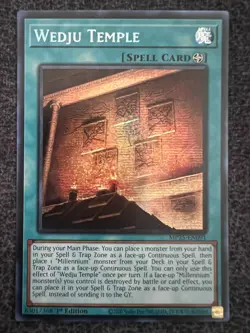 Yugioh Wedju Temple MP25-EN091 Prismatic Secret Rare 1st Edition NM - Image 1