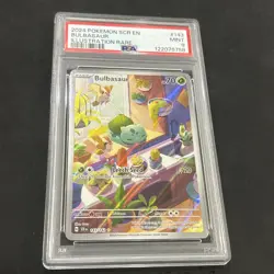 Bulbasaur 143/142 Illustration Rare IR Stellar Crown HOLO full Art PSA 9 Graded - Image 2