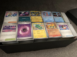 shoe box filled to the brim with pokemon bulk (common, uncommon, holos) - Image 1