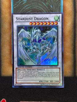 Yugioh Stardust Dragon SHSP-ENSE1 Super Rare Limited Edition MP - Image 1