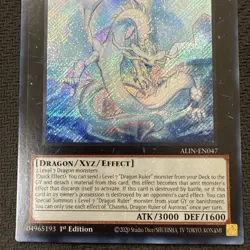 Chasma, Dragon Ruler of Auroras ALIN-EN047 Secret Rare 1st Edition Yu-Gi-Oh! - Image 2