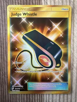 Judge Whistle - 194/181 - Pokemon Team Up Sun & Moon Secret Rare Card NM - Image 1