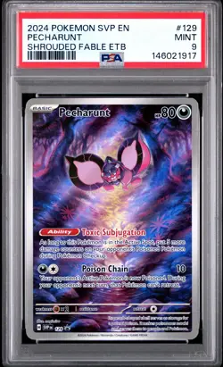 2024 POKEMON SVP EN-SV BLACK STAR PROMO #129 PECHARUNT PSA 9 - Image 1