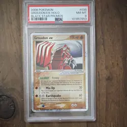 Pokemon Groudon ex Holo PSA 8 2006 Black Star Promo #038 EX Pokemon TCG 6+ - Image 1