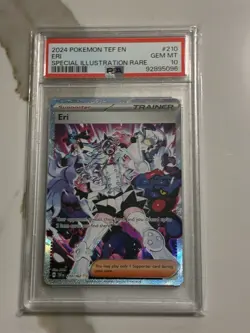 2024 POKEMON TEF EN-TEMPORAL FORCES SPECIAL ILLUSTRATION RARE #210 ERI PSA 10 - Image 1