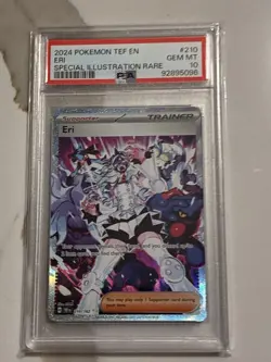 2024 POKEMON TEF EN-TEMPORAL FORCES SPECIAL ILLUSTRATION RARE #210 ERI PSA 10 - Image 3