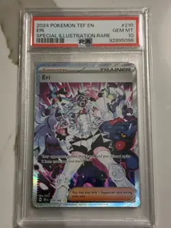 2024 POKEMON TEF EN-TEMPORAL FORCES SPECIAL ILLUSTRATION RARE #210 ERI PSA 10 - Image 4