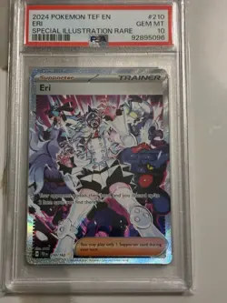 2024 POKEMON TEF EN-TEMPORAL FORCES SPECIAL ILLUSTRATION RARE #210 ERI PSA 10 - Image 5