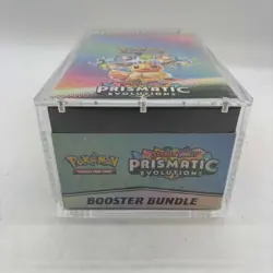 Pokemon TCG S&V Prismatic Evolutions Booster Bundle Display Case w/Acrylic Case - Image 1