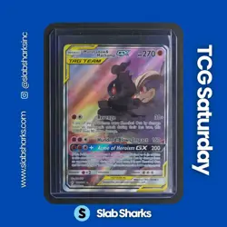2019 POKEMON SUN & MOON UNBROKEN BONDS #199/214 MARSHADOW MACHAMP TAG TEAM - Image 1