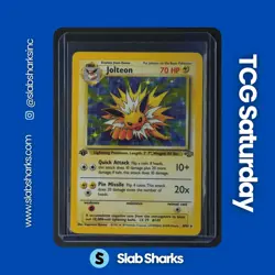1999 POKEMON JUNGLE 1ST EDITION #4/64 JOLTEON HOLO RARE - Image 1