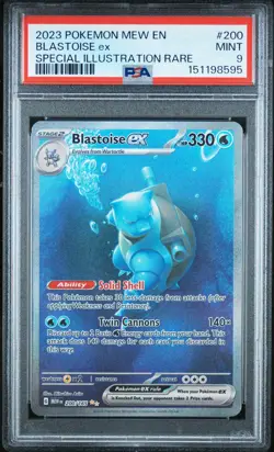 2023 POKEMON MEW EN-151 SPECIAL ILLUSTRATION RARE #200 BLASTOISE EX PSA 9 - Image 1
