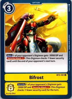 Bifrost BT3-101 Black Common Option Digimon CCG Card - Image 1