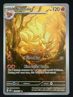 Ninetales 199/197 Illustration Rare Obsidian Flames Pokemon Near Mint - Image 1