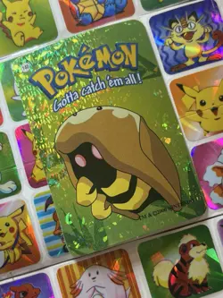 Pokemon 151 Vintage Pocket Monsters Vending HOLO Prism Sticker 2000 Nintendo - Image 4