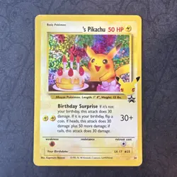 Birthday Pikachu 24/53 Celebrations: Classic Collection Holo Pokemon BM - Image 1
