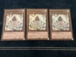 3x Crystron Token Yugioh OTS Tournament Pack 28 Super Rare Playset - Image 1