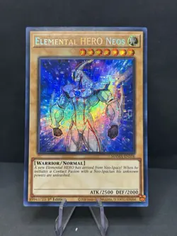 Yu-Gi-Oh! TCG Elemental HERO Neos MAMA-EN106 Secret Pharaoh's Rare NM - Image 1