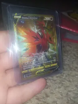 Pokemon Galarian Zapdos v TCG Card 182/172 Brilliant Stars Gold Secret Rare - Image 1