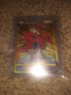 Pokemon Galarian Zapdos v TCG Card 182/172 Brilliant Stars Gold Secret Rare - Image 2