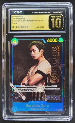 2024 ONE PIECE RORONOA ZORO LIVE ACTION PROMO P-056 CGC 10 PRISTINE H PT - Image 1