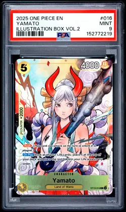 2025 ONE PIECE PROMOS ILLUSTRATION BOX VOL.2 #016 YAMATO PSA 9 - Image 1