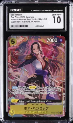 2025 ONE PIECE JPN BOA HANCOCK PREMIUM BOOSTER: BEST VOL. 2 CGC 10 GEM MINT - Image 1