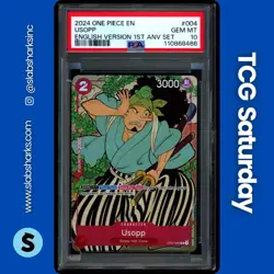 2024 ONE PIECE ENGLISH 1ST ANNIVERSARY SET #OP01-004 USOPP PSA 10 - Image 1