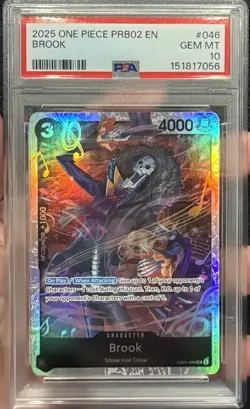 ONE PIECE ENGLISH PRB02 EN #046 BROOK SR PSA 10 - Image 1