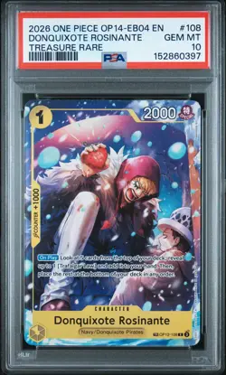 2026 ONE PIECE THE AZURE SEA'S SEVEN TREASURE RARE DONQUIXOTE ROSINANTE PSA 10 - Image 1