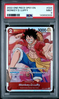 2022 ONE PIECE OP01-ROMANCE DAWN #024 MONKEY D. LUFFY PSA 9 - Image 1